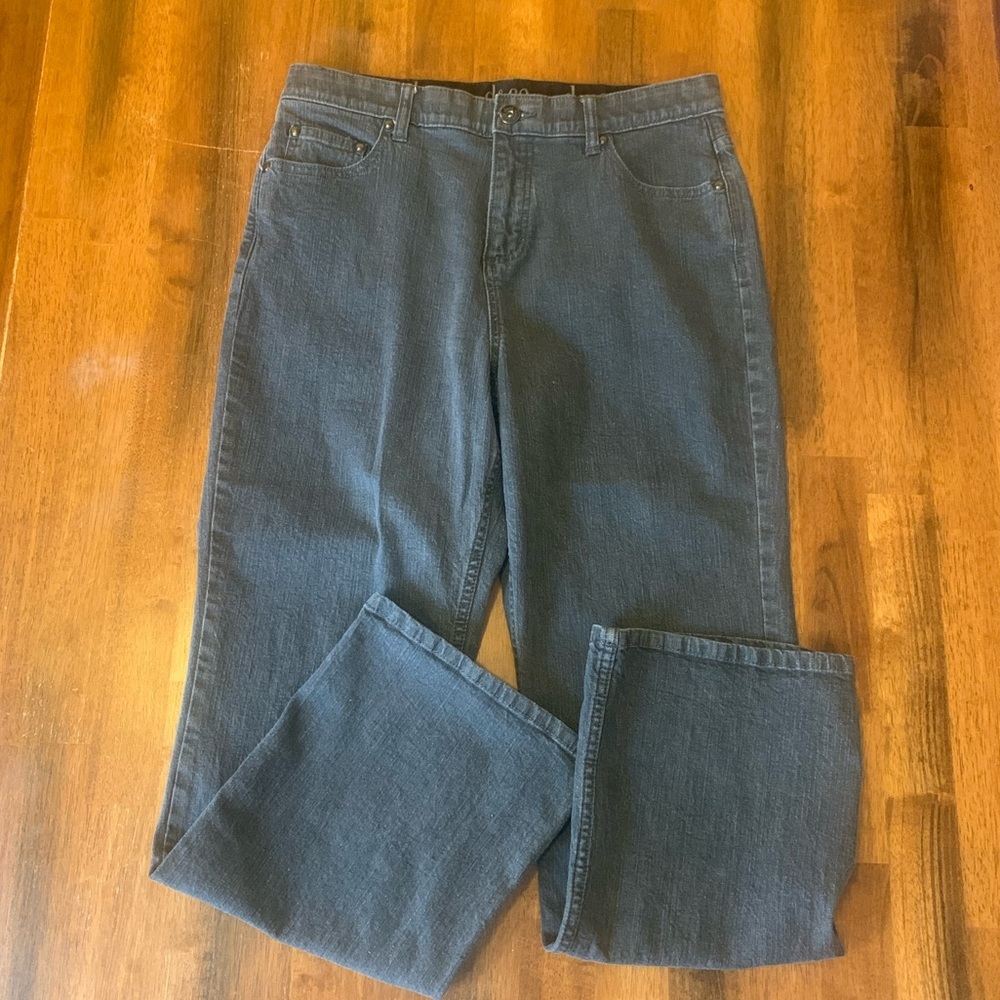 D&co. Jeans 12P Women's Straight Leg Dark Gray Light Black Denim